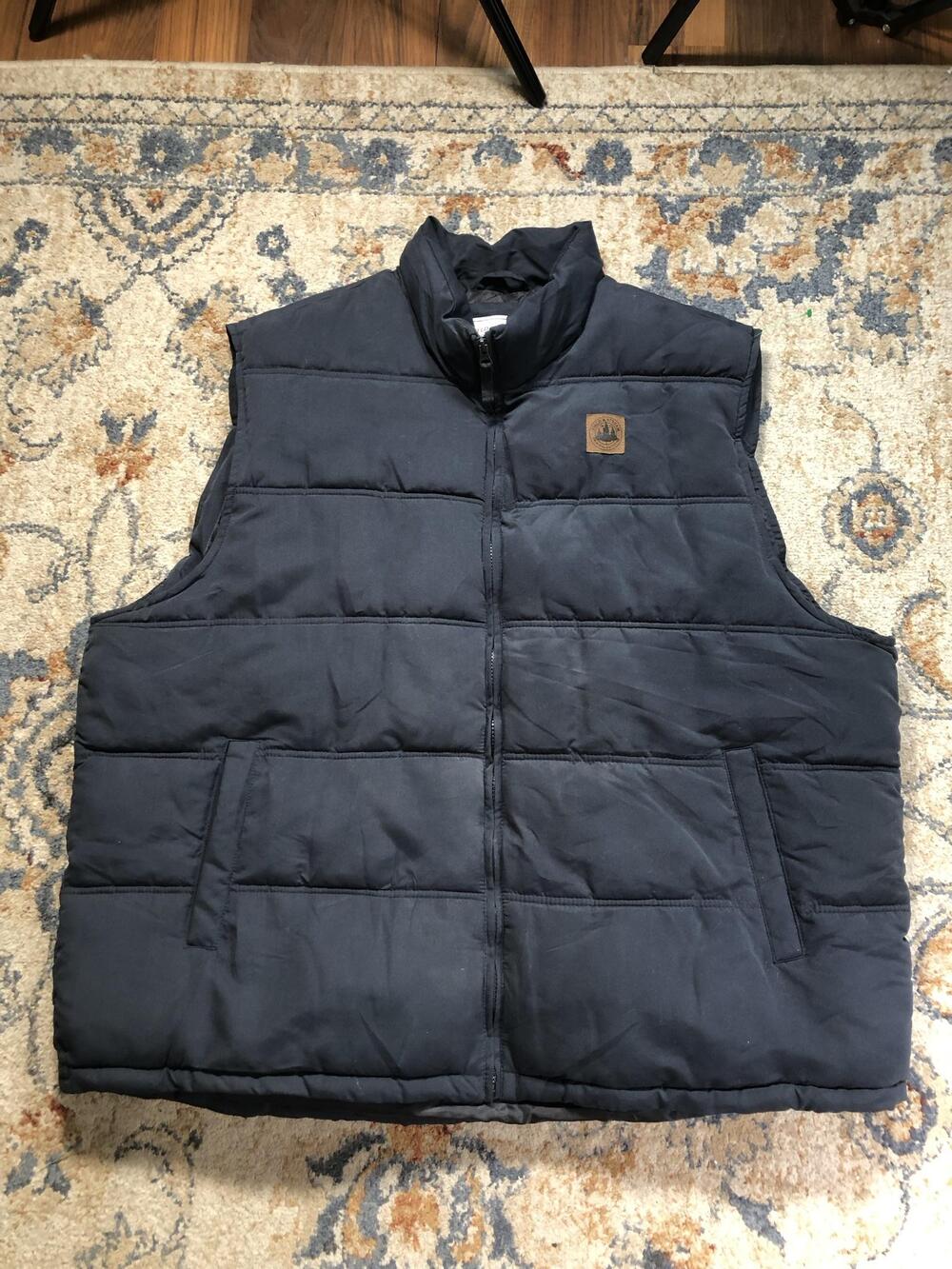 Field & Stream Vest Mens 3XL Black Puffer Quilted Full Zip Outdoor Warm Workwear